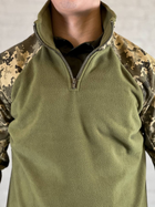 Убакс военный флисовый с рукавами рип-стоп (без подкладки) для ВСУ Пиксель/Олива M - изображение 5