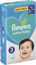 Pieluchy Pampers Active Baby Rozmiar 3 (6-10 kg) 66 szt (8001090950659) - obraz 3