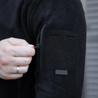 Флисовая теплая тактическая кофта для армии зсу, Армейская кофта черного цвета с карманами на молнии размер M - изображение 4