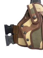 Кобура тактическая для пистолета, армейский подсумок для оружия на ногу, Камуфляж коричневый - изображение 8