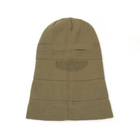 Теплая шапка хаки, зимняя трикотажная балаклава Размер универсальный - изображение 2