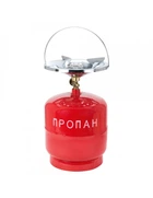 Кемпинговый газовый баллон Турист на 8 л с горелкой красный