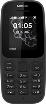 Telefon komórkowy Nokia 105 DualSim Black (105DSTA1174Black) - obraz 2