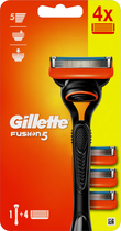 Maszynka do golenia dla mężczyzn Gillette Fusion5 z 4 wymiennymi wkładami (7702018610266) - obraz 1