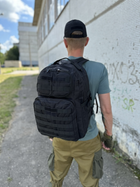 Тактический штурмовой рюкзак Tactic городской туристический рюкзак военный 35 литров Черный (A99-black) - изображение 3