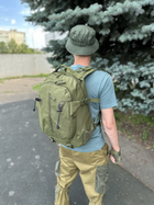 Тактический штурмовой рюкзак Tactic военный рюкзак 25 литров городской рюкзак с отделом под гидратор Олива (A57-807-olive) - изображение 3