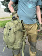 Тактичний рюкзак штурмовий Tactic військовий рюкзак 25 літрів міський рюкзак з відділом під гідратор Олива (A57-807-olive) - зображення 6