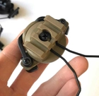 Кріплення для тактичних активних навушників на шолом fast адаптер койот - зображення 6