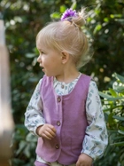 Kamizelka dziecięca dla dziewczynki bawełniana Pinokio My Garden 68 cm Różowa (5901033268502) - obraz 1