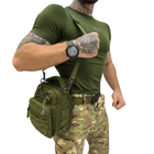 Сумка Tactical 031 Olive тактическая сумка для переноски вещей 23,5х6х12 см (TS031-Olive) - изображение 4