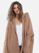 Kardigan damski z kapturem Fobya Cardigan F960 One Size Caramel (5902553699265) - obraz 1