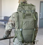 Туристический большой рюкзак Tactic походной военный рюкзак на 65 л тактический рюкзак Олива (ta65-olive) - изображение 3