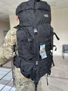 Туристичний великий рюкзак Tactic похідний військовий рюкзак рюкзак на 90 л тактичний рюкзак Чорний (new-tur90-black) - зображення 4
