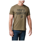 Футболка 5.11 Tactical з малюнком You'll Survive Tee (Ranger Green) S - зображення 2