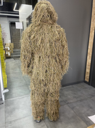 Маскувальний костюм Кікімора (Geely), нитка Койот, розмір S-M до 75 кг, костюм розвідника, маскхалат кікімора - зображення 9