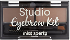Cienie do brwi Miss Sporty Studio Eyebrow Kit 001 Medium Brown 1.1 g (3607343874243) - obraz 1