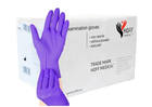 Перчатки нитриловые фиолетовые нестерильные HOFF MEDICAL (10уп./коробка) Размер S - изображение 1