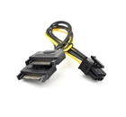 Кабель-перехідник 6 pin - 2*SATA 15 pin Voltronic для живлення відеокарти (19875)