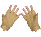 Тактические безпалые перчатки армейские Tactic военные перчатки с защитой костяшек размер ХЛ цвет Койот (oakley-coyote-xl) - изображение 3