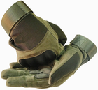 Тактические полнопалые перчатки армейские Tactic военные перчатки с защитой костяшек размер ХL цвет Олива (pp-olive-xl) - изображение 5