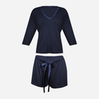 Piżama (spodenki + bluza) DKaren Set Edith 2XL Navy Blue (5903251469501) - obraz 3