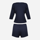 Piżama (spodenki + bluza) DKaren Set Edith L Navy Blue (5903251469488) - obraz 4