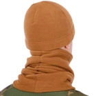 Комплект шапка флісова тактична з баффом Zelart 0312 Khaki - зображення 4