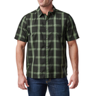 Сорочка тактична 5.11 Tactical Nate Short Sleeve Shirt Black Plaid 2XL (71217-371)