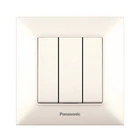 Выключатель трехклавишный Panasonic Arkedia Slim кремовый