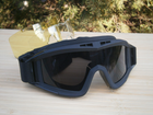 Захисні окуляри-маска Тactic Black зі змінним склом - изображение 5