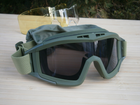 Захисні тактичні окуляри-маска Тactic Olive зі змінним склом - зображення 4