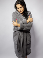 Халат жіночий теплий з капюшоном DKaren Housecoat Diana L Grey (5903251437357) - зображення 4