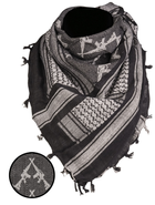 Арафатка шарф-шемаг тактическая 110x110см Автомат Mil-Tec Универсальный Черный (12609202) M-T - изображение 1