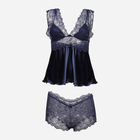 Piżama erotyczna DKaren Set Belinda L Navy Blue (5903251400238) - obraz 3