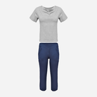 Піжама (футболка + бриджі) DKaren Set Erna S Grey/Navy Blue (5901780674335) - зображення 2
