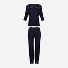 Piżama (spodnie + bluza) DKaren Set Loretta M Navy Blue (5903251377776) - obraz 3