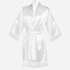 Халат жіночий атласний DKaren Sauda XS Білий (5903251470187) - зображення 3