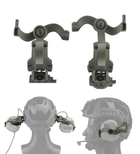 Кріплення для активних навушників "чебурашки" на шолом типу FAST (олива) - зображення 2