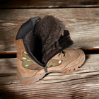 Берці черевики теплі Зима до - 25 Койот+Мультикам натуральна гідрофобна шкіра+хутро посилена п'ята та носок 46 - зображення 8