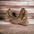 Берцы ботинки теплые Зима до - 25 Койот+Мультикам натуральная гидрофобная кожа+мех усиленная пятка и носок 47 - изображение 7