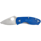 Нож Spyderco Ambitious Serrated Lightweight S35VN Blue (C148SBL) - изображение 1