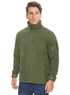 Флисовая кофта мужская / тактическая армейская флис куртка / военная флиска зсу 9137 OnePro M см Хаки 68823 - изображение 6