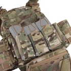 Плитоноска Бронежилет военный жилет с подсумками под магазини АК и сумкой напашник с быстрым сбросом Мультикам WOS998700 - изображение 6