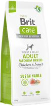 Корм для собак средних пород Brit Care Dog Sustainable Adult Medium Breed с курицей и насекомыми