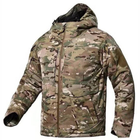 Куртка зимняя с теплоотражающей подкладкой Omni Hit Multicam Рип Стоп с капюшоном военная тактическая куртка XL Мультикам (CPM28889-2) - изображение 8