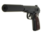 Cтрайкбольный пистолет Galaxy Макарова с имитацией глушителя металл. Черный, арт G29A - изображение 3