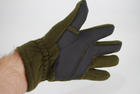 Перчатки мужские тёплые спортивные тактические флисовые 9003_M_Olive_Sensor - изображение 5