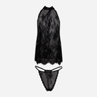 Erotyczny komplet DKaren Set Kimberly XS Black (5903068510915) - obraz 3