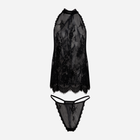 Erotyczny komplet DKaren Set Kimberly 2XL Black (5903068510960) - obraz 3
