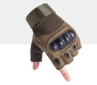 Тактичні рукавиці безпалі Expert L хакі - зображення 2